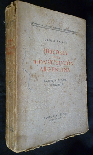 Historia De La Constitucion Argentina-tomo 2- Edic.1953 -fvd (Usado)