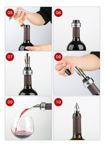 Sacacorchos Vinos Descorchador Profesional Saca Corcho 5 Kit