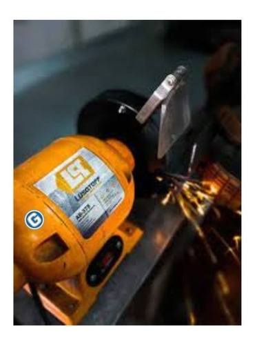 Amoladora de banco Lüsqtoff AB-375 de 50 Hz color naranja 375 W 220 V + accesorio