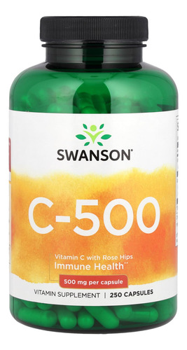 Vitamina C Swanson 500 Mg 250 Capsulas Original Suplemento