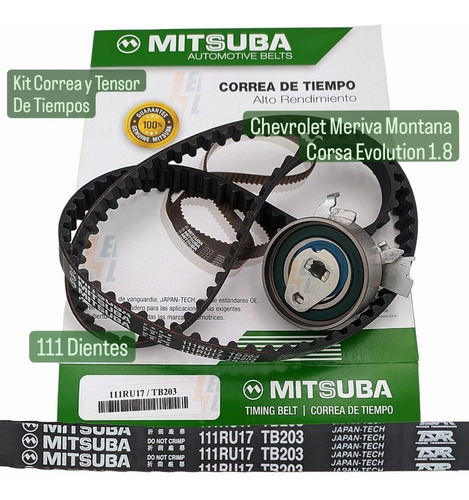 Kit Correa Tiempos Meriva Montana Corsa 1.8 Original Mitsuba