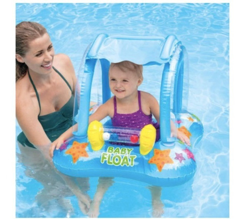 Inflable Salvavidas Andadera Con Techo Para Bebe Intex
