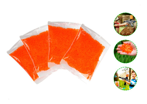 Pack 20000 Bolas De Gel Municiones Pistolas Hidrogel Naranja