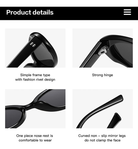 Gafas De Sol Ovaladas Retro Para Mujer, Gafas De Sol Retro D