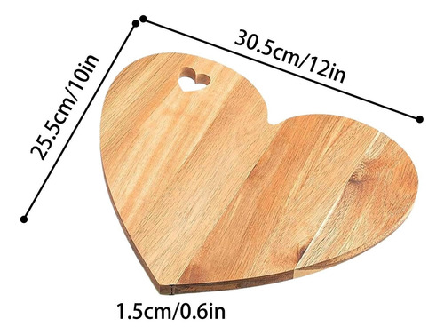 Tabla Charcutera Corazón - Madera Para Servir Y Decorar