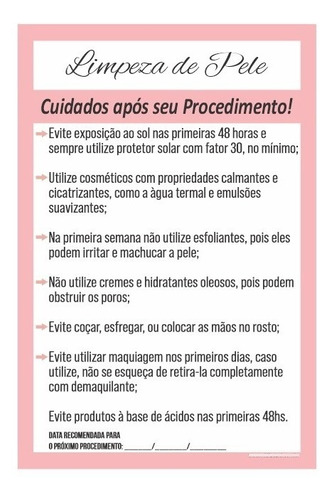 Imagem 3 de 4 de Kit Ficha Anamnese Limpeza De Pele + Bloco Cuidados 100fls