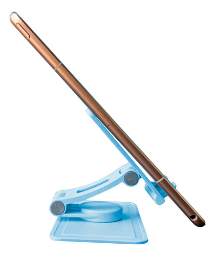 Soporte Universal Para Celular iGAD Base De Plástico Portátil Plegable Slim Holder De Escritorio Color Azul