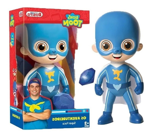 Boneco Super Foca + Pedra Do Poder Aventureiros Luccas Neto
