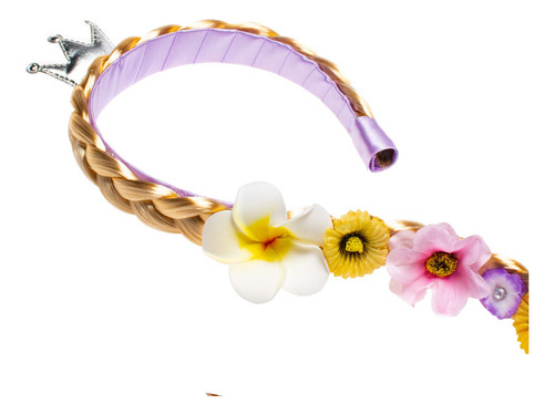 Peluca Princesa De Pelo Largo Para Niñas Con Diadema