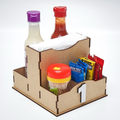 Porta Guardanapo Madeira Mdf Kit 25 Peças