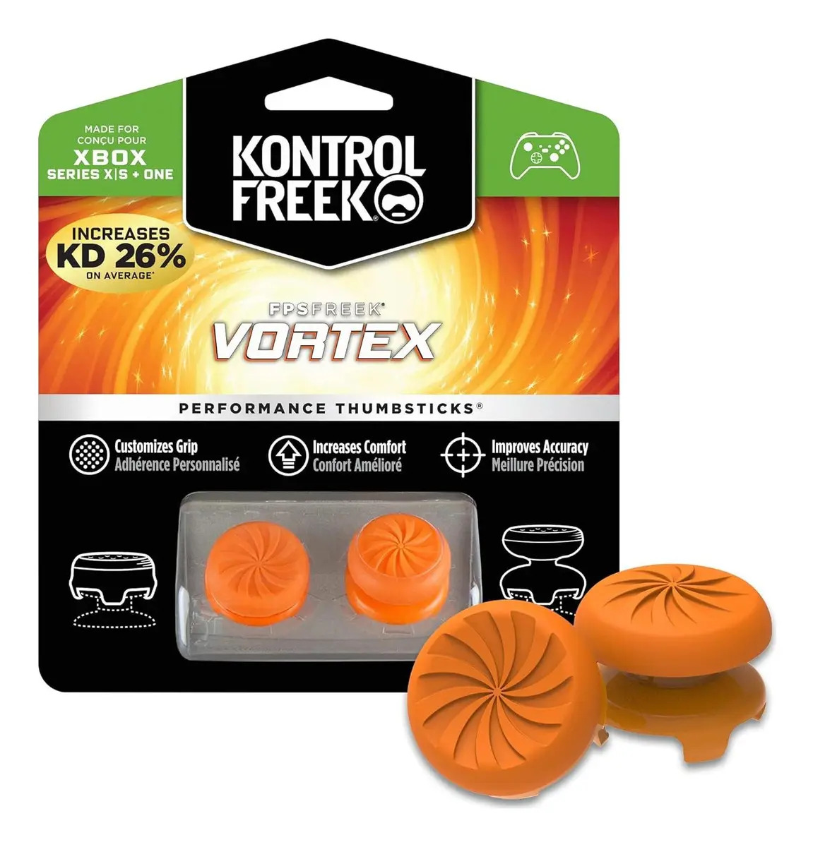 Thumbsticks KontrolFreek Vortex para Xbox One y Series X Naranja