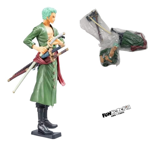 Imagen 3 de 3 de Figura De Colección One Piece - Roronoa Zoro Con Traje Verde