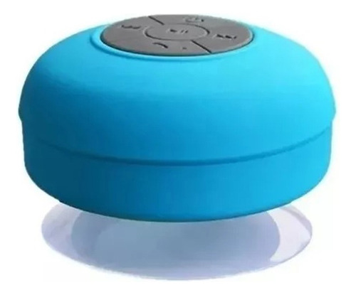 Mini Caixa De Som  Bluetooth A Prova D'água Portátil Ventosa Cor Azul