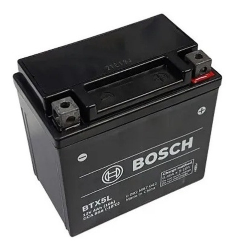 Bateria Bosch Btx5l Cg 150 Xr 150 Invicta Pcx Centro Motos