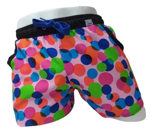 Traje De Ba o En Short Para Hombre Con C rculos De Colores