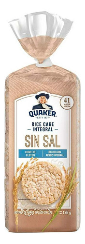 Quaker Rice Cake Integral Sin Sal 126g