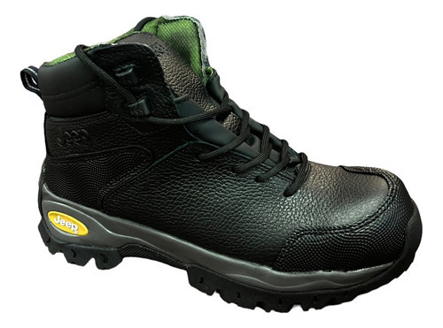 Bota Jeep Hombre Industrial Piel Con Casco De Acero 080