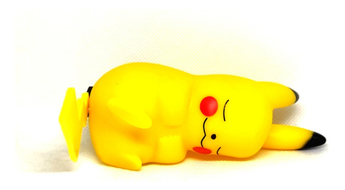 Luminaria Abajur De Led Modelo Pokémon Pikachu Dormindo Lado