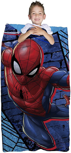 Marvel Spiderman Azul Thwip 2 Pieza Bolsa De Los Niños...