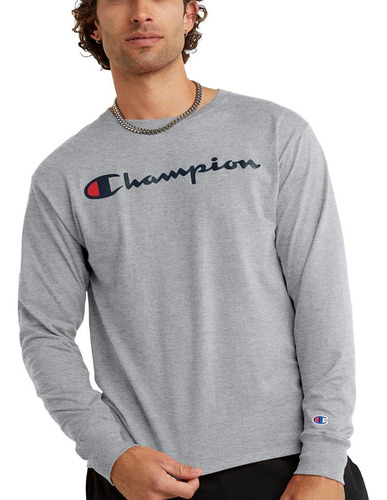 Champion - Camiseta Clásica De Algodón De Manga Larga Par.