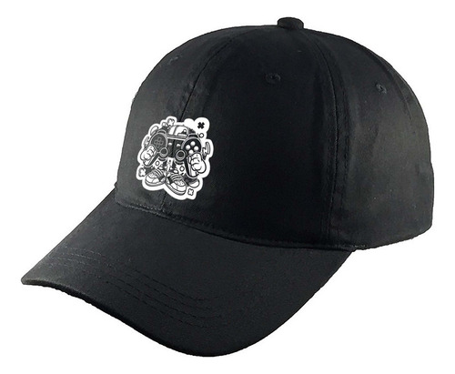 Gorra Clasica Algodón Negra Mario Bros R150