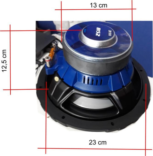 Imagen 3 de 5 de Parlante Sub Woofer B52 Doble Bobina Ala De Caucho By Dancis