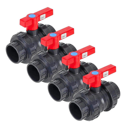 Válvula Esfera 50 Mm Em Pvc Para Piscinas Com 4 Uni Fluidra