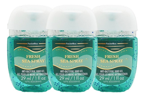 Gel Antibacterial Bath & Body Works Fresh Sea Spray Kit 3pz