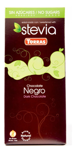 Torras Chocolate Negro Con Stevia 100 Gr