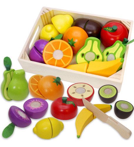Comida De Madera Para Niños Cocina Para Cortar Frutas