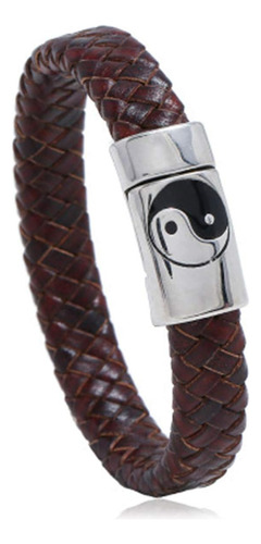 Pulsera Trenzada Para Hombre Yin Yang Símbolo Taoísta Taichi