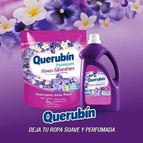 Suavizante Querubin Flores Silv Doy Pack 3 L X 4 U Lescuadre
