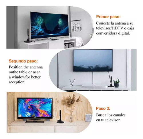 Antena Para Tv Digital Hd Alta Definicion Exterior Interior