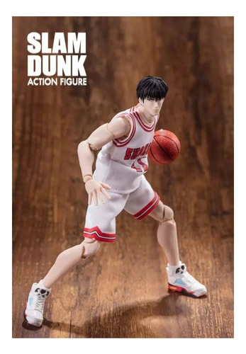 Figura De Kaede Rukawa Slam Dunk Articulada Con Accesorios