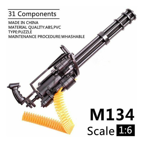 Gatling - M134, Arma Escala 1/6 Action Figure Já Vem Montada