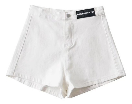 Pantalones Cortos De Mezclilla Elásticos De Cintura Alta Par