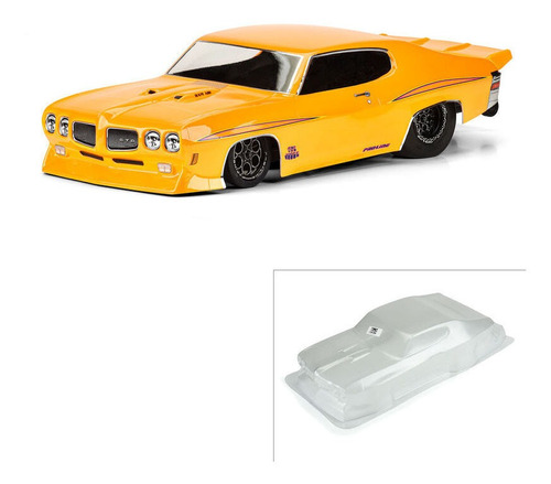 Repuesto 1/10 1970 Pontiac Gto Juez Clear Body: Arrastr Crc