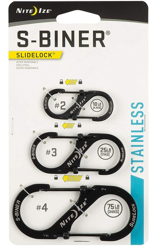 Nite Ize Lsbc-01-r6 Locking S-biner (3 Pack)