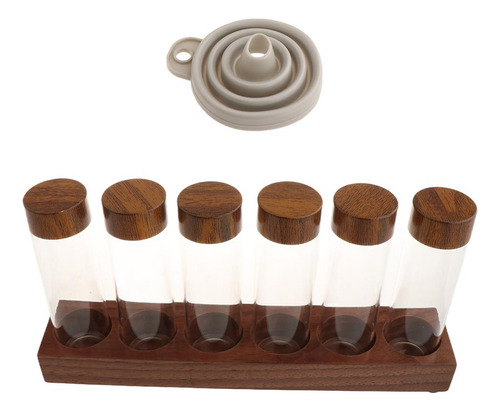 Organizador De Café En Base De 6 Agujeros. 6 Botella Corta