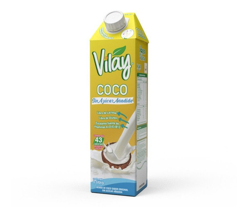 Bebida De Coco Sin Azúcar 1 L - Vilay