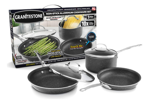 Set De Utensilios Cocina Antiadherentes 5 Piezas Granito Lav