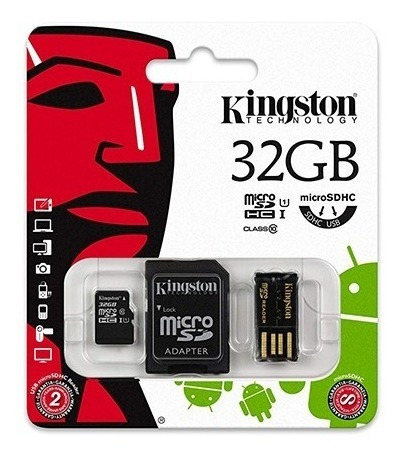 Memoria Micro Sd 32gb Kingston + Lector Memorias Usb Febo