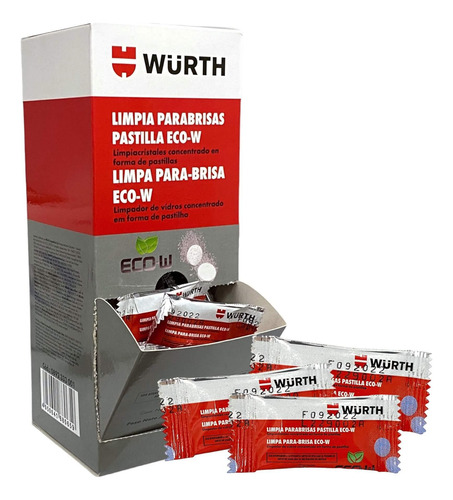 Limpa Para-brisa Em Pastilhas Wurth - Kit C/20 Pastilhas