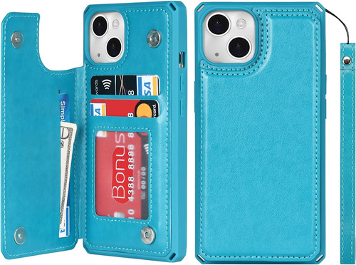 Funda Icovercase Para iPhone 13-liso Azul