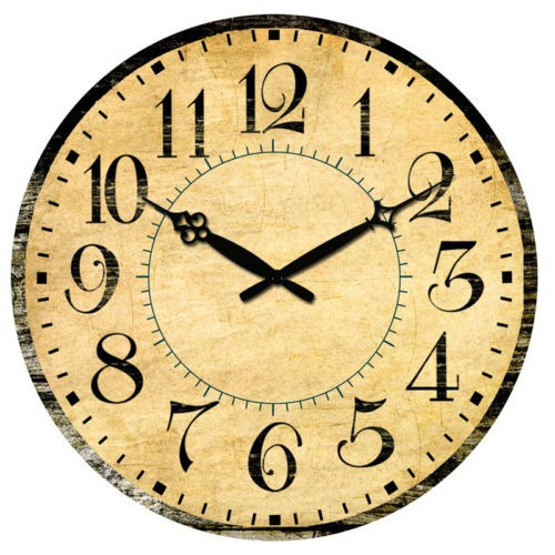 15 Gran Pared Madera Vintage Reloj Shabby Chic Rústico