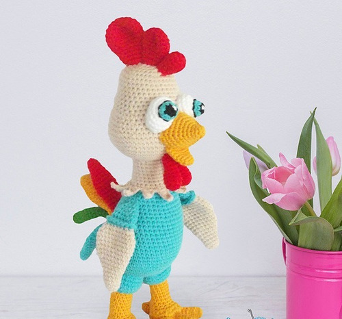 2 Patrones Gallo Bartolito Amigurumis X2 Modelos.esp.ingl+1