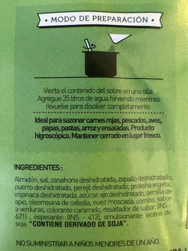 Caldo De Verdura Desgrasado Instantaneo Safra Bolsa 700g Dw