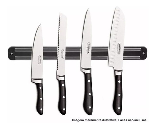 2 Barra Magnetica De Cozinha Ima Para Facas Parede 33cm