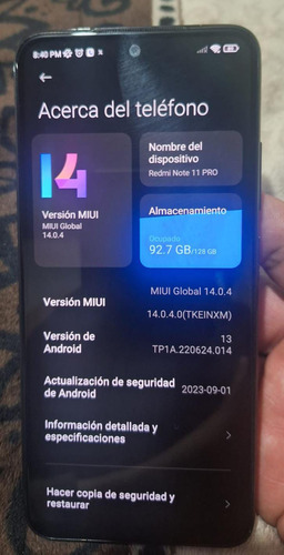 Celular Redmi Note 11 S 5 G Negro 128 Gb Y 8 En Ram (Usado)