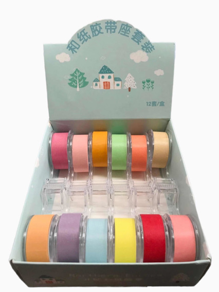 Cinta Adhesiva Washi Cintas Washi Extraíbles de Colores 30 Rollos SwirlColor Washi Tapes Set con Dispensador de Cinta Washi 3 Piezas